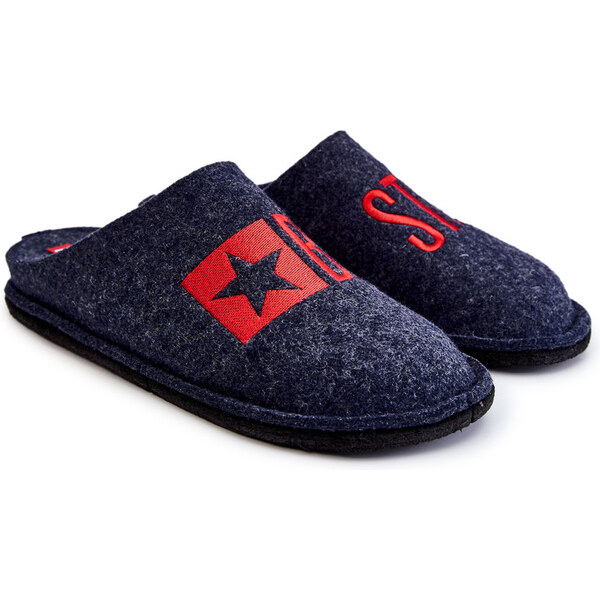 Big Star Shoes Klasické pánske papuče Big Star KK176002 Navy blue 62769574
