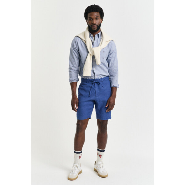 ŠORTKY GANT RELAXED LINEN DS SHORTS RICH BLUE 62772578