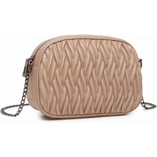 Miss Lulu Kabelka - prešívaná soft crossbody s retiazkou, khaki 62773936