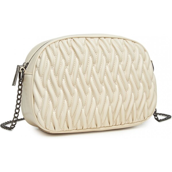 Miss Lulu Kabelka - prešívaná soft crossbody s retiazkou, béžová 62773937