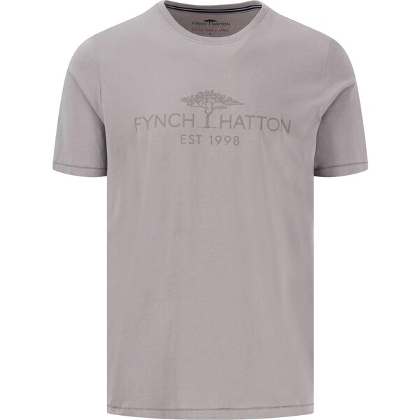 Pánske sivé bavlnené tričko s logom FYNCH-HATTON 62777731