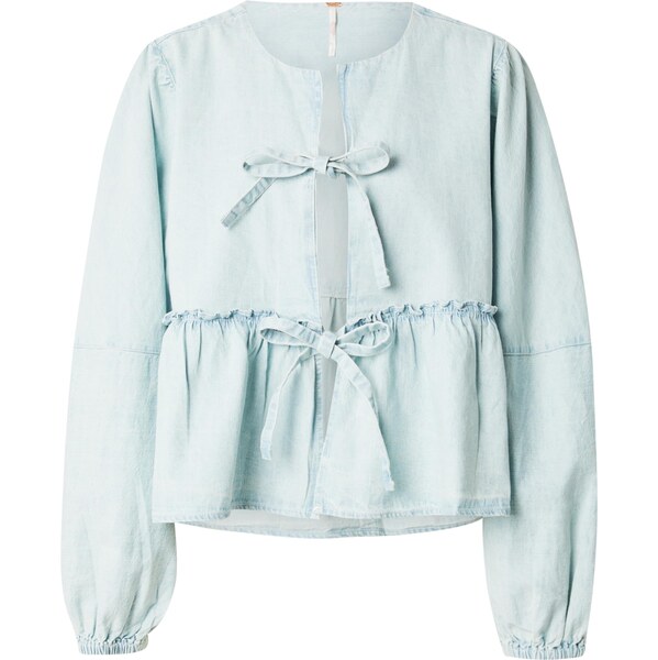Free People Blúzka svetlomodrá 63153865