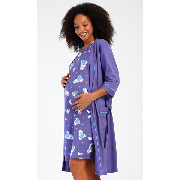 Vienetta Dámsky župan s tehotenskou košeľou Bear 62781485