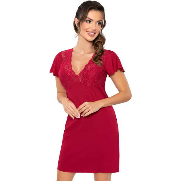 Nočná košeľa Luiza Maroon - Donna 62781614