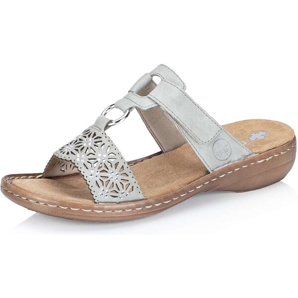 Dámske šľapky RIEKER 60871-40 sivá S5 62790902