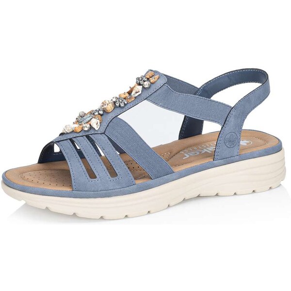 Dámske sandále RIEKER V8549-10 modrá S5 62790904