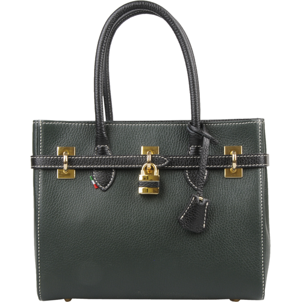 Zelená kožená talianska kabelka Azra Baby Olive Cafe NovaKabelka.sk 62796516