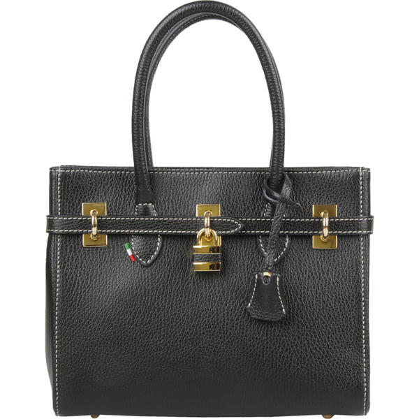 Čierna kožená talianska kabelka Azra Baby Nera NovaKabelka.sk 62796521