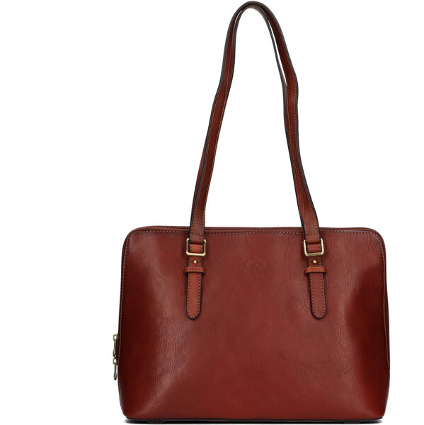 Elegantná dámska kožená kabelka Katana Wella - hnedá 62791686