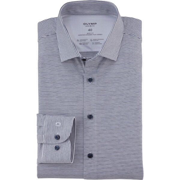 Pánska pásikavá džerzejová košeľa OLYMP body fit 62797795