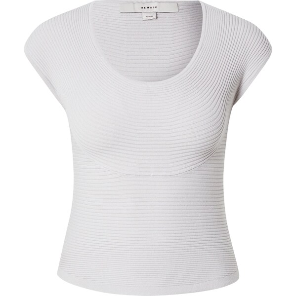 REMAIN Vyšívaný top svetlosivá 63198947