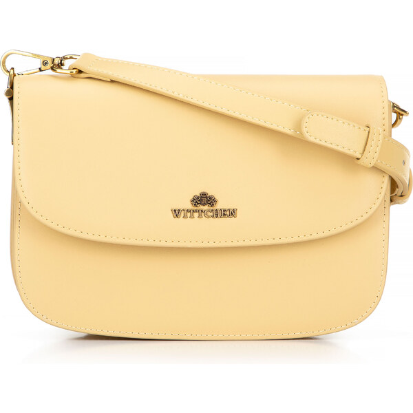 Wittchen Dámska crossbody z prírodnej kože žltá 100-4E-214-Y 66066531