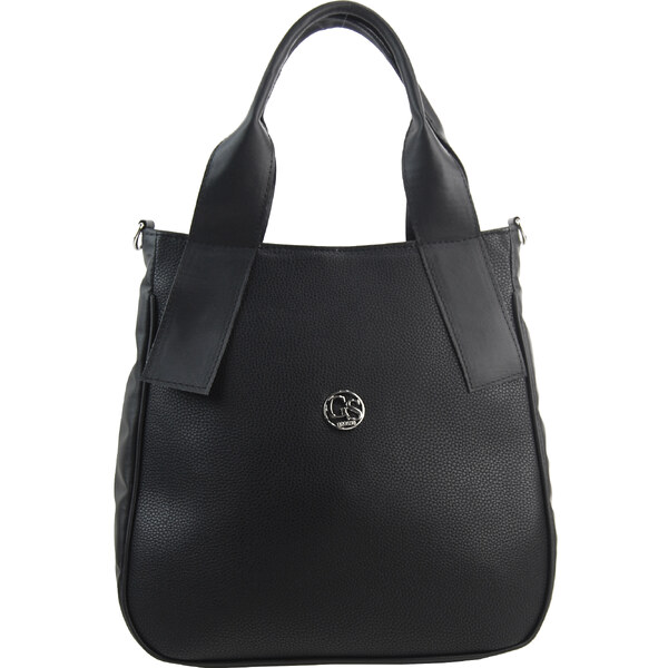 Čierna elegantná dámska kabelka cez rameno GROSSO 62809045