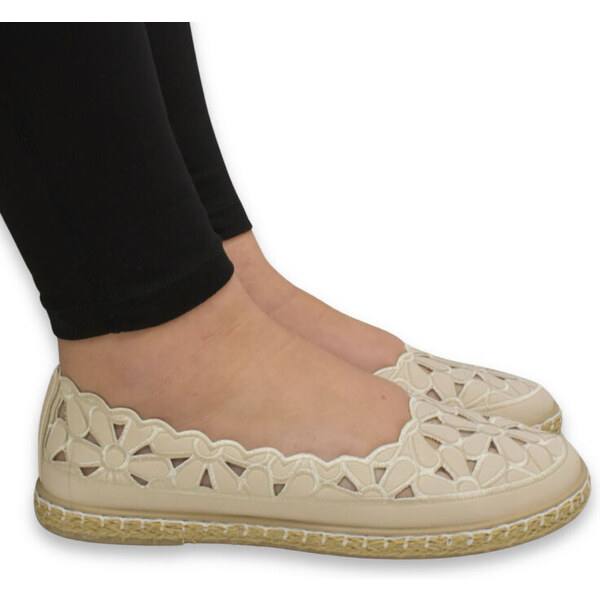 JOHN-C Dámske béžové espadrilky LUJZA 62809270