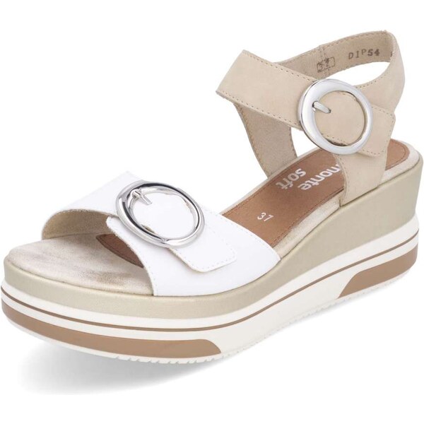 RIEKER Dámske sandále REMONTE D1P54-80 biela S5 62809570