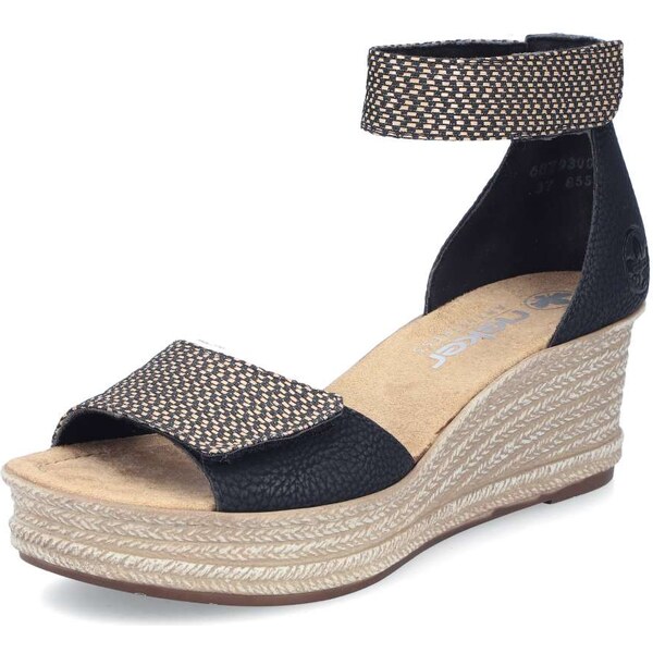 Dámske sandále RIEKER 68793-00 čierna S5 62809575