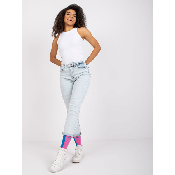BASIC Svetlomodré mom džínsy MR-SP-251-1.95-light blue 32447889