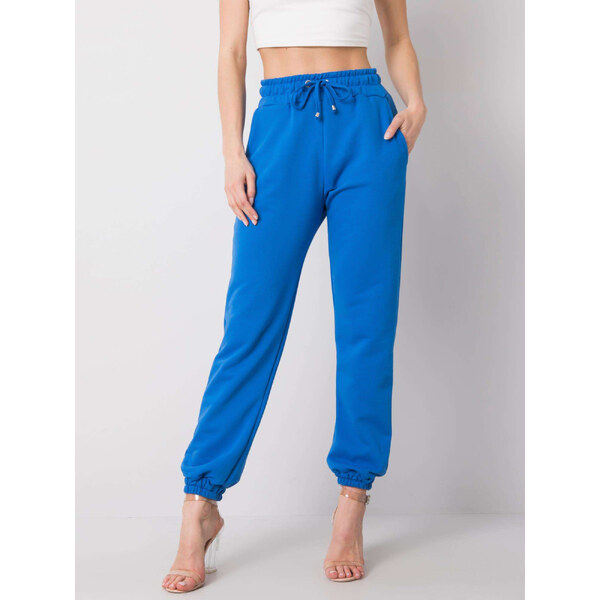 RUE PARIS Modré dámske tepláky RV-DR-6120.03P-blue 57947380