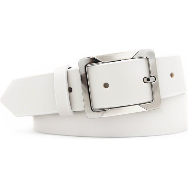 Dámsky kožený opasok biely (KDP97) 58253298