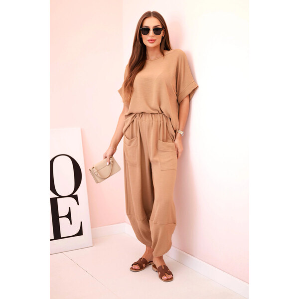 Fashionweek Dámsky komplet blúzky a nohavíc zo vzdušnej a jemnej 62840805