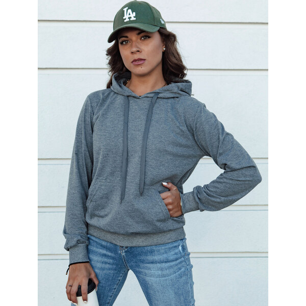 BASIC Tmavosivá dámska mikina s kapucňou LARA II BY1334 57236368