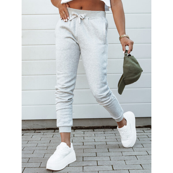 BASIC Svetlosivé dámske tepláky FITS UY2186 57254643