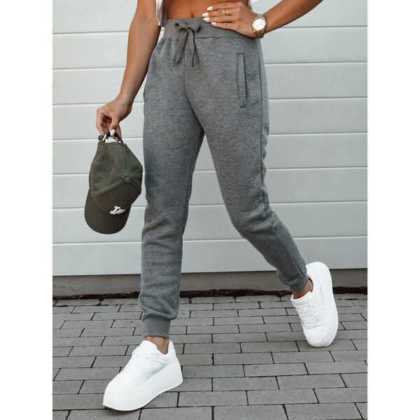 BASIC Tmavosivé dámske tepláky FITS UY2185 57254644