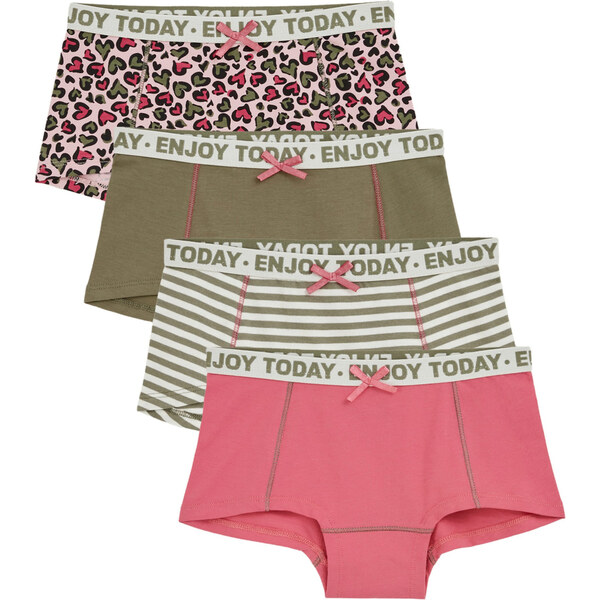 WE Fashion Nohavičky olivová / ružová / čierna / biela 62847307