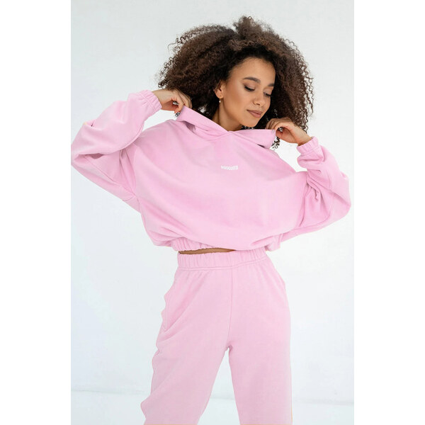 Mosquito Dámska tepláková mikina s kapucňou Icon Pastel Pink ružová, 62842791