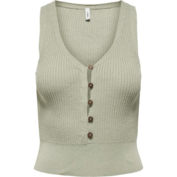 ONLY Vyšívaný top ONLLina sivobéžová 63135344