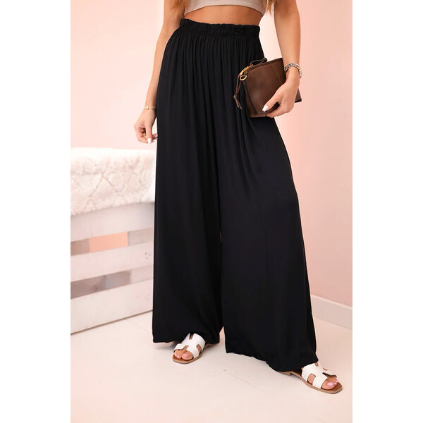 Fashionweek Dámske nohavice ľahké vzdušné so širokými nohavicami K3180 63062556