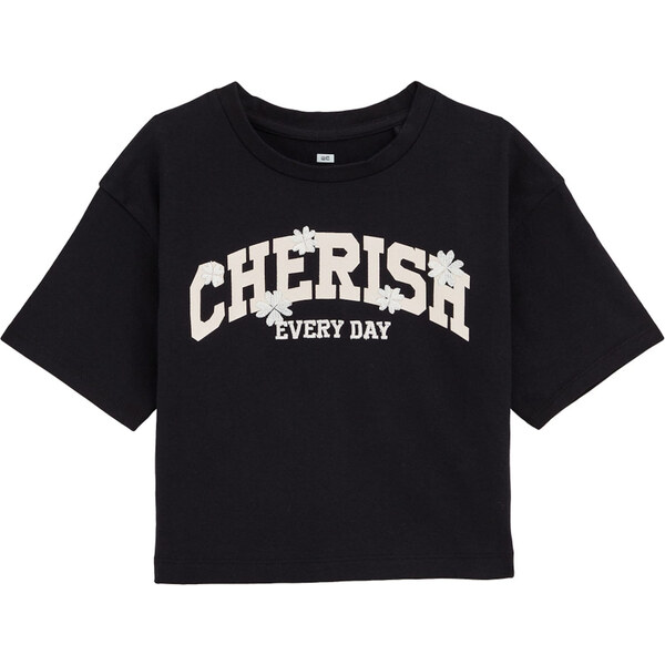 WE Fashion Tričko čierna / biela 63157336