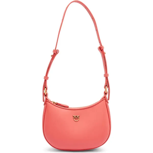 Pinko Kožená kabelka na rameno HALF MOON BABY 62841987