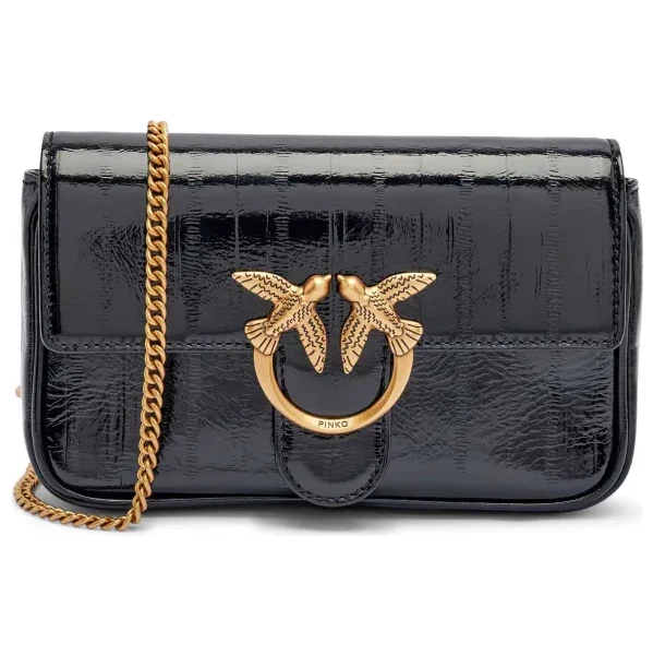 Pinko Kožená kabelka na rameno LOVE ONE POCKET 62841992