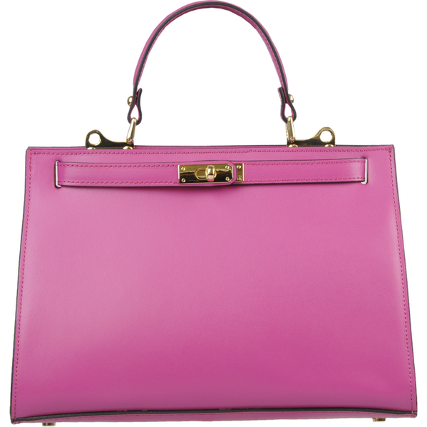 Ružová kožená talianska kabelka Anita Grande Fuxia NovaKabelka.sk 62856049