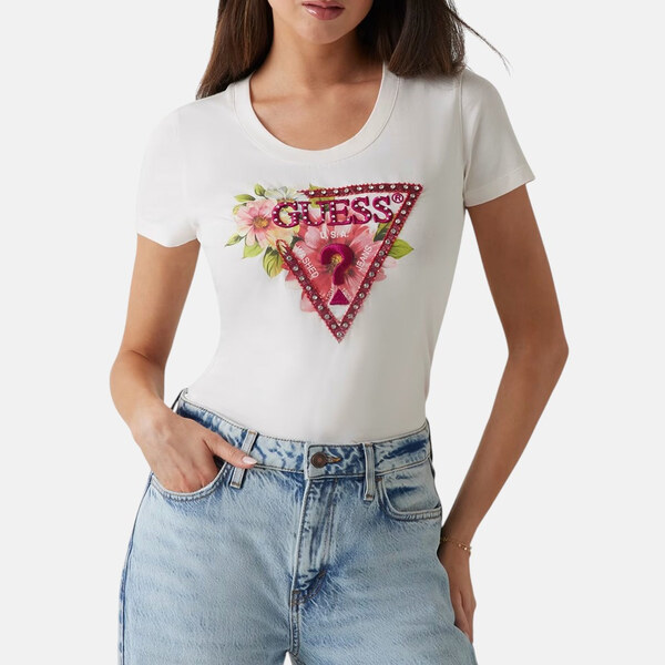 Dámské bílé triko Guess 56165 62853818