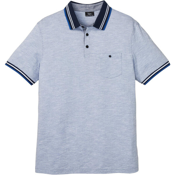 bonprix Polo tričko z čistej bavlny, farba modrá 50747491
