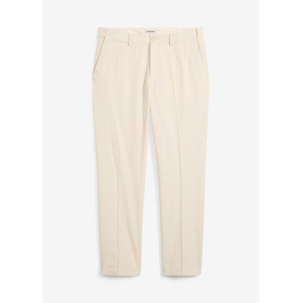 bonprix Nohavice s plátnom, Reglar Fit, farba béžová 62858152