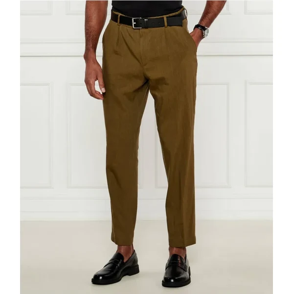 BOSS BLACK Ľanové nohavice P-Perin-RDS-PL-WG252 | Slim Fit 62858251