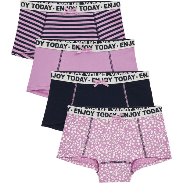 WE Fashion Nohavičky svetlofialová / tmavofialová / biela 62863374