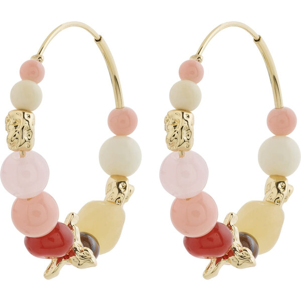 Pilgrim Náušnice Dream zlatá / svetlofialová / červená / biela 62863398
