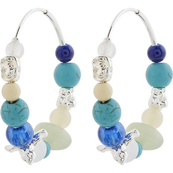 Pilgrim Náušnice Dream modrá / námornícka modrá / strieborná / biela 62863400
