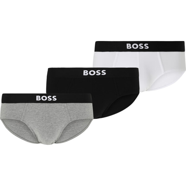 BOSS Nohavičky sivá melírovaná / čierna / biela 62863567