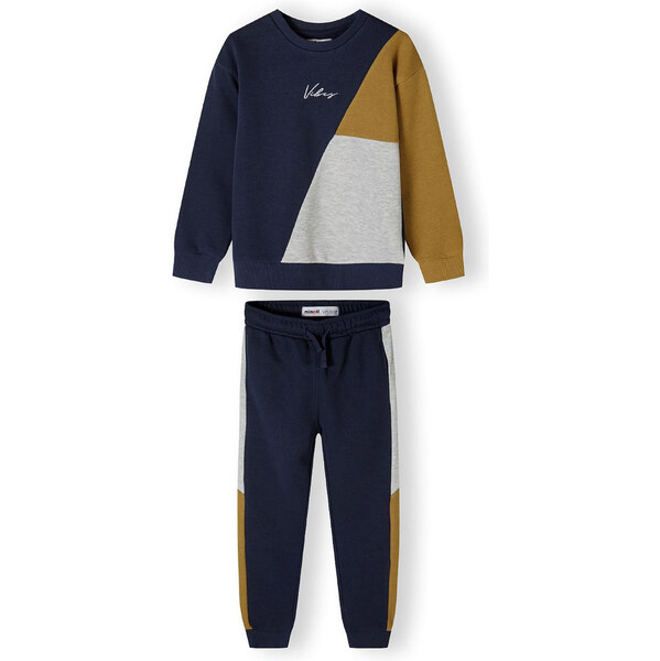 MINOTI Joggingová súprava tmavomodrá / svetlosivá / zelená 63165294