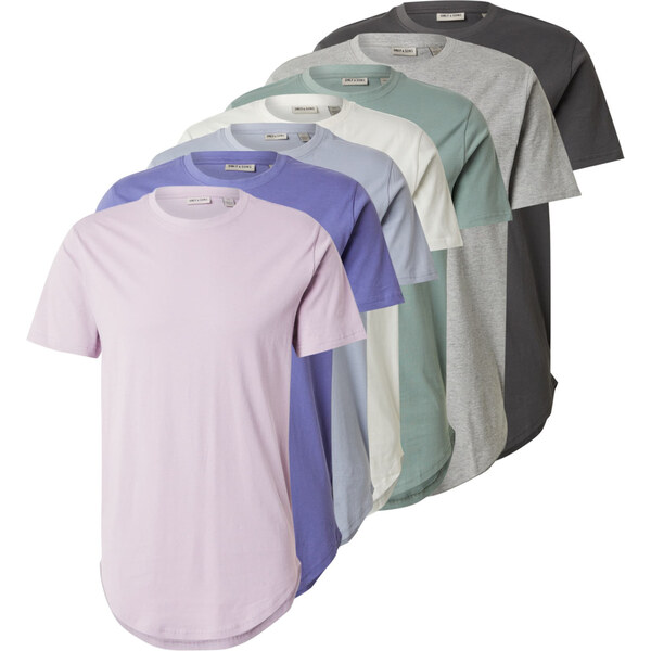 Only & Sons Tričko ONSMATT béžová / sivá / sivá melírovaná / zelená / 62915781