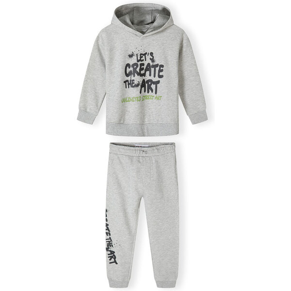 MINOTI Joggingová súprava sivá / zelená / čierna 63165263