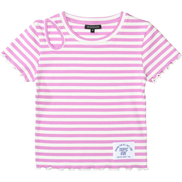 STACCATO Tričko orchideová / biela 63059869