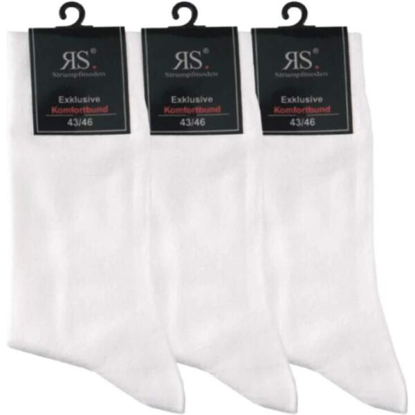 Pánske bavlnené ponožky s jemným zverom RS biela 39-42 3 páry biela 62869238