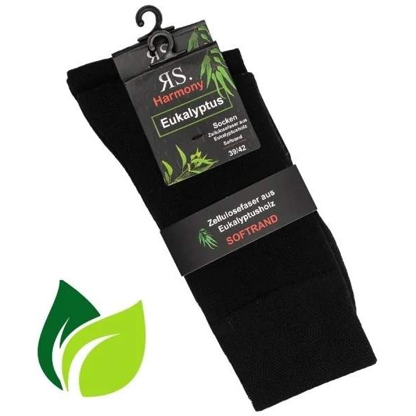 Dámské i pánské antibakteriální LYOCELL ponožky RS 35-38 3 páry čierna 62870044