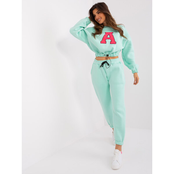 BASIC Mintová tepláková súprava bez kapucne EM-KMPL-804.00P-mint 46699160